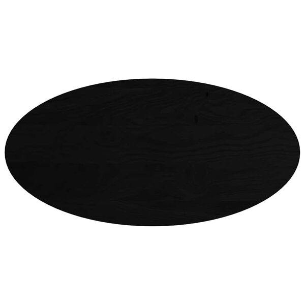vidaXL Tampo de mesa 120x60x2 cm carvalho maci&ccedil;a oval castanho-escuro
