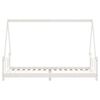 vidaXL Estrutura de cama infantil 90x200 cm pinho maci&ccedil;o branco