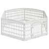 vidaXL Playpen para C&atilde;es com 6 Pain&eacute;is 177,5 x 154,5 x 58 cm Pl&aacute;stico