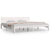 vidaXL Estrutura de cama 200x200 cm pinho maci&ccedil;o branco