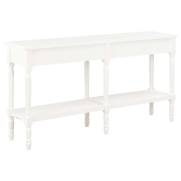 vidaXL Aparador 150x35x77 cm madeira maci&ccedil;a branco