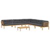 vidaXL 6 pcs conj. sof&aacute;s paletes p/ jardim c/ almofad&otilde;es ac&aacute;cia maci&ccedil;a