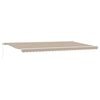 vidaXL Toldo retr&aacute;til Bege 600 &times; 300 cm Poli&eacute;ster e Alum&iacute;nio