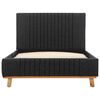 vidaXL Estrutura de cama em tecido 90x200 cm cinzento-escuro