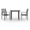 vidaXL 3 pcs conjunto de jantar para jardim