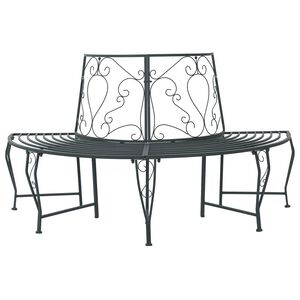 vidaXL Banco de &Aacute;rvore 4-N&uacute;mero de lugares 160 x 80 x 89 cm A&ccedil;o