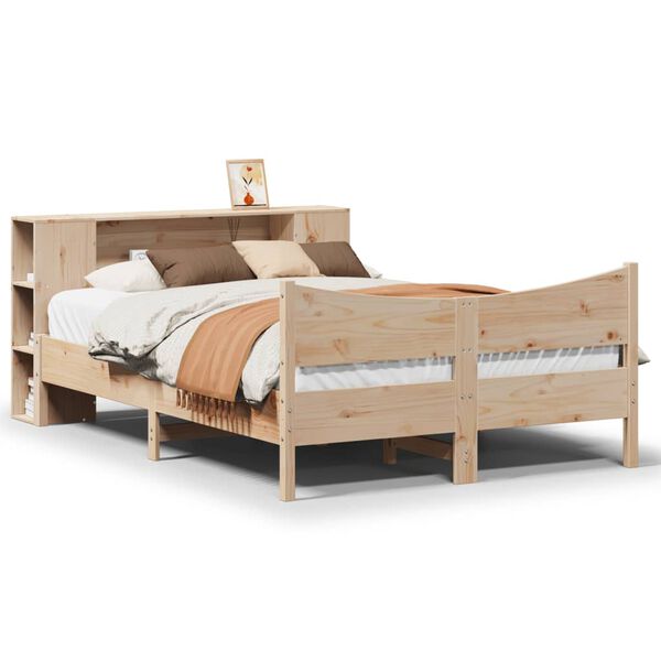 vidaXL Cama sem colch&atilde;o 135x190 cm madeira de pinho maci&ccedil;a