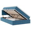 vidaXL Cama de Armazenamento LED com Colch&atilde;o Azul 120 x 190 cm Veludo