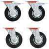 vidaXL Rodas girat&oacute;rias 4 pcs 125 mm
