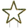 vidaXL Decora&ccedil;&atilde;o estrela de Natal c/ luz e estacas 80 luzes LED 60 cm