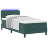 vidaXL Cama Box Spring LED com led Verde Escuro 100 x 200 cm Veludo