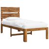 vidaXL Estrutura de Cama de Solteiro com Cabeceira ROSTOCK Natural
