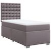 vidaXL Cama com molas/colch&atilde;o 90x190 cm couro artificial cinzento