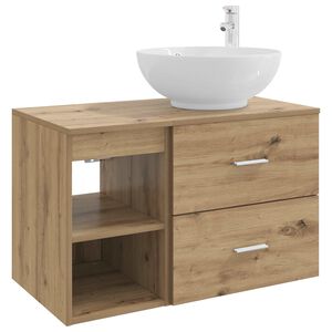 vidaXL Conjunto de M&oacute;veis para Banheiro 2 pcs Carvalho Arttisan