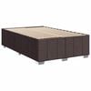 vidaXL Cama boxspring com colch&atilde;o 120x190 cm tecido castanho-escuro
