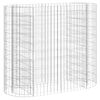 vidaXL Canteiro elevado/cesto gabi&atilde;o 120x50x100 cm ferro galvanizado
