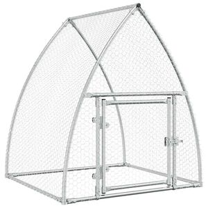 vidaXL Galinheiro 100x105x120 cm a&ccedil;o galvanizado prateado
