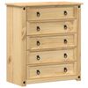 vidaXL Arm&aacute;rio com gavetas Corona 80x40x89 cm madeira de pinho maci&ccedil;a