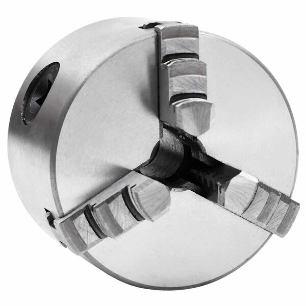 vidaXL Bucha de torno autocentrante com 3 grampos 80 mm a&ccedil;o