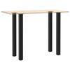 vidaXL P&eacute;s para mesa de bar 4 pe&ccedil;as, preto, 110-112 cm, a&ccedil;o