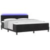 vidaXL Cama Box Spring LED com colch&atilde;o Preto 180 x 200 cm Veludo