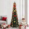 vidaXL Árvore de Natal Artificial com 200 LEDs Verde 210 cm PVC