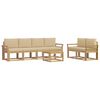 vidaXL Conjunto de Sof&aacute;s para Exterior 7 unid. Branco e Bege