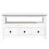 vidaXL Mesa de centro 102x49x55 cm pinho maci&ccedil;o branco
