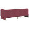 vidaXL Estrutura de Cama de Canto Vinho Vermelho 80 x 200 cm tecido