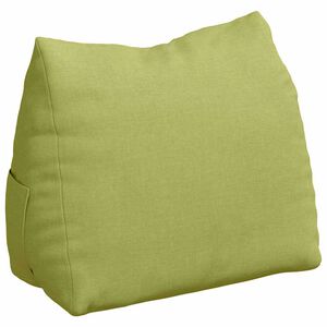 vidaXL Travesseiro para Costas Verde Claro 45 x 35 x 20 cm tecido