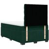 vidaXL Cama boxspring com colch&atilde;o 120x200 cm veludo verde-escuro