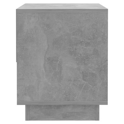vidaXL Mesa de cabeceira 45x34x44 cm contraplacado cinzento-cimento