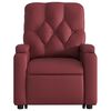 vidaXL Poltrona reclin. elevatória elétrica couro artif vermelho-tinto
