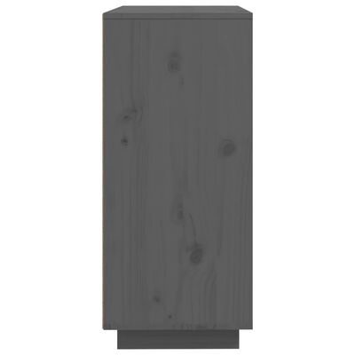 vidaXL Aparador 60x35x80 cm madeira de pinho maciça cinzento