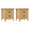 vidaXL Mesas de cabeceira Hill Range 2 pcs 46x35x49,5 cm pinho maci&ccedil;o