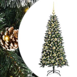 vidaXL &Aacute;rvore de Natal Artificial Verde 120 cm PVC, Pl&aacute;stico e A&ccedil;o