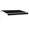 vidaXL Toldo Retr&aacute;til El&eacute;trico Preto 3,5 x 2,5 m