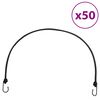vidaXL Cordas el&aacute;sticas c/ faixas refletoras e ganchos 50 pcs 100 cm