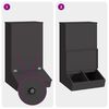vidaXL Comedouro para Porcos Preto 55 x 51 x 91,5 cm