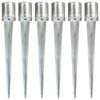 vidaXL Estacas de enterrar 6 pcs 12x91 cm a&ccedil;o galvanizado prateado