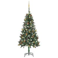 vidaXL Árvore de Natal artificial pré-iluminada c/ bolas 150 cm