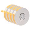 vidaXL Fita de espuma autoadesiva 4 pcs Branco 30mm x 5m Espuma CR