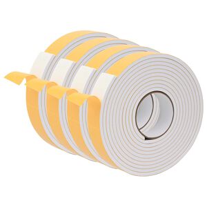 vidaXL Fita de espuma autoadesiva 4 unid. Branco 30mm x 5m Espuma CR