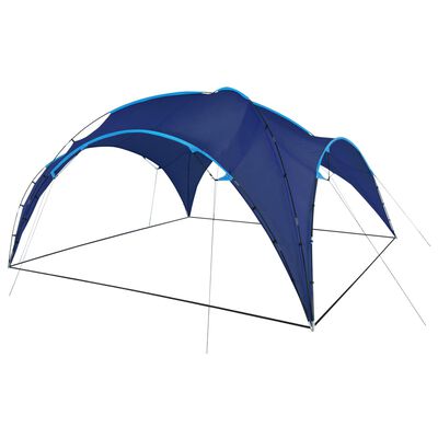 vidaXL Tenda para festas arqueada 450x450x265 cm azul-escuro