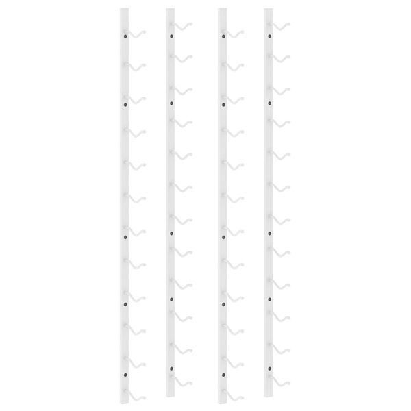 vidaXL Garrafeira de parede para 12 garrafas 2 pcs ferro branco