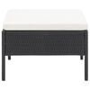 vidaXL 6 pcs conjunto lounge de jardim c/ almofad&otilde;es vime PE preto