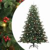vidaXL &Aacute;rvore de Natal Artificial Verde 240 cm PVC, Metal e Pl&aacute;stico