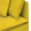 vidaXL Sof&aacute; modular com almofadas veludo amarelo