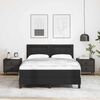 vidaXL Cama Box com colch&atilde;o Preto 140 x 190 cm Couro sint&eacute;tico