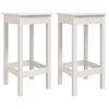 vidaXL Cadeiras de bar 2 pcs 40x40x78cm madeira de pinho maci&ccedil;a branco